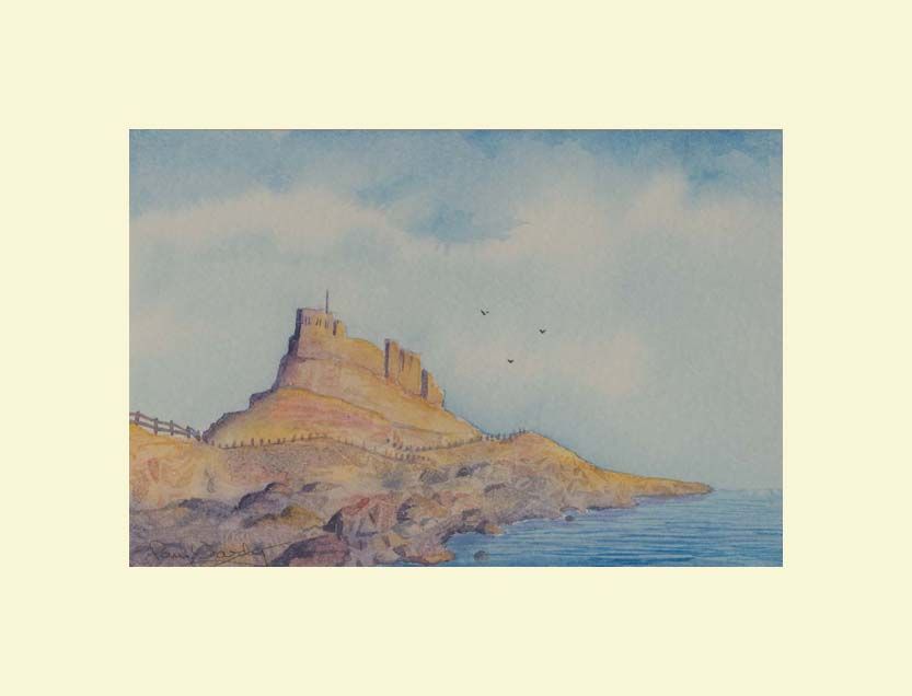 Painting of Lindisfarne castle Northumberland | 